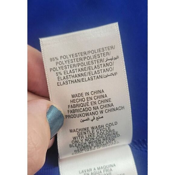 Ellen Tracy Sz 2X Cold Shoulder Tunic Dress Blue - Picture 7 of 7